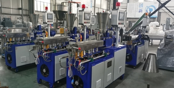 Double Twin Screw Plastic Extruder Masterbatch Granulator for Customized Requirements