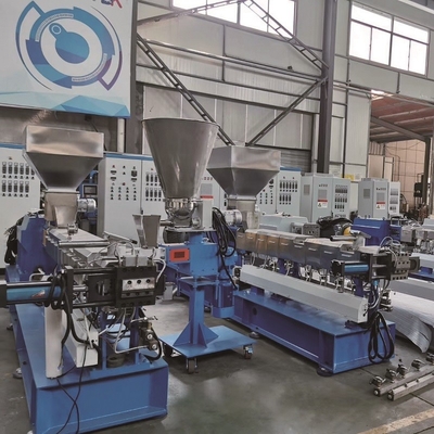 Twin Screw Co-rotating Parallel Plastic Granules Extrusion Machine with 500rpm Speed